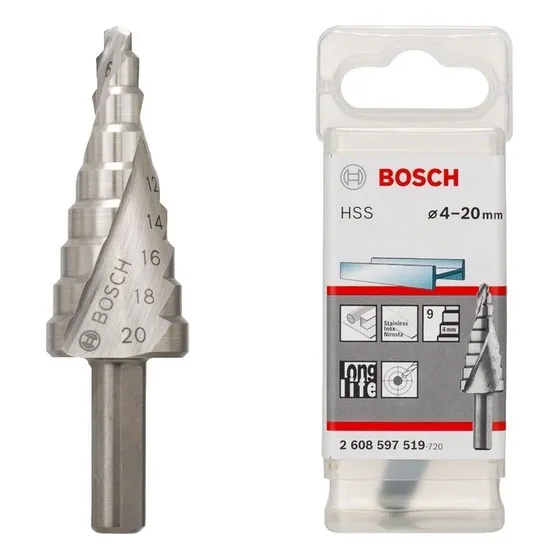 Mecha Escalonada Bosch Hss 8mm 4-20mm 70.5mm 2608597519