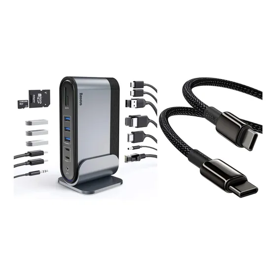 Baseus Estacion Uso Usb 17 1 Cable Pd 100 W