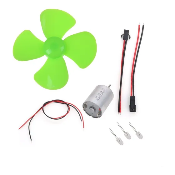 Kit Mini Generador Eolico Didactico Helice 10cm Con Leds