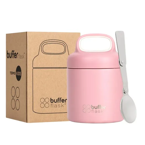 Termo Comida Y Liquido Buffer Niño Niña 350ml + Cuchara Color Velvet Pink