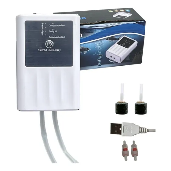 Oxigenador Aquário Bivolt 3 W Com 2 Saídas Bateria Nobreak