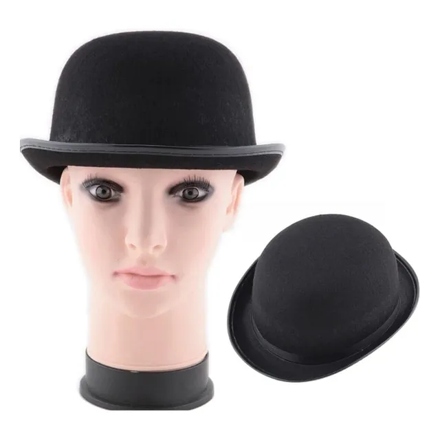 Sombrero Bombín  Negro.  Sombrero  Redondo De Charlie Chapli
