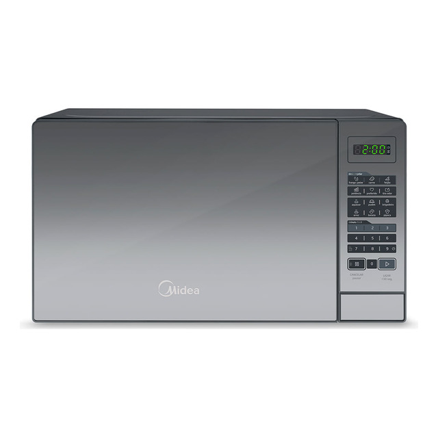 Micro-ondas 20l Prata Porta Espelhada Minuto Fácil Midea Micro-ondas 20l Prata Porta Espelhada Minuto Fácil Midea
