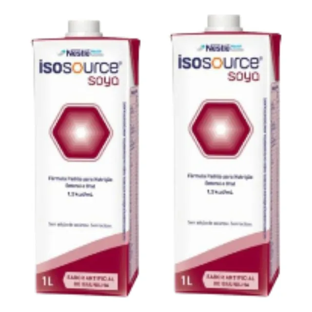 Kit 2 Unidades Isosource Soya 1l Baunilha Nestlé Original