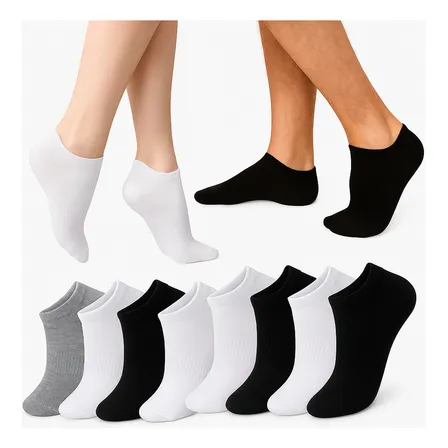 Kit 12 Pares Meia Soquete Cano Curto Unissex  Premium Full