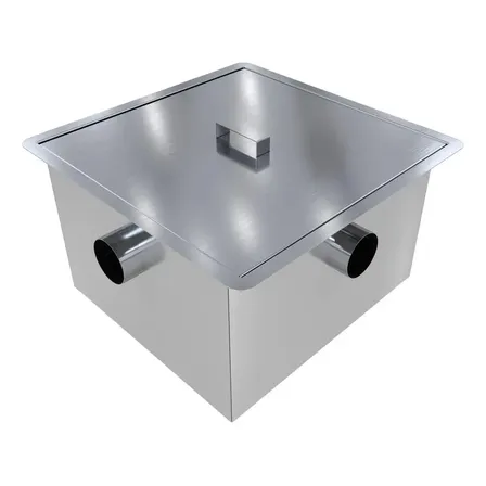 Caixa De Gordura Barbosa Refrigeração Aço Inox 12l 25x25x20cm