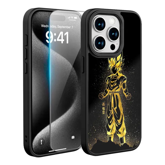 Funda De Dragoon Bal Goku Para Iphone Mas Mica De Cristal Goku Iphone 7 / 8