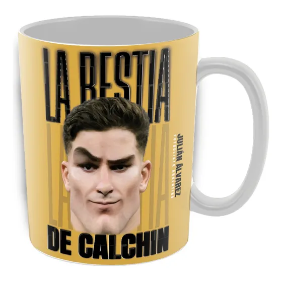 Taza De Cerámica - La Bestia De Calchín (julian Alvarez) V M