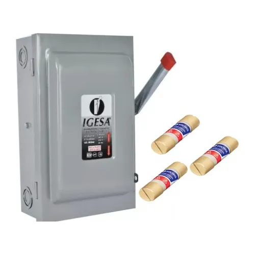 Caja Fusibles 3polos Trifasico 60a Interruptor De Seguridad