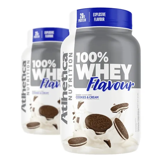 Kit 2x 100% Whey Flavour Pote 900g - Atlhetica Nutrition