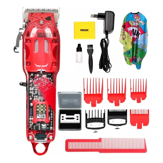 Wmark Ng-320 Profissional Maquina Cortar Cabelo Transparente