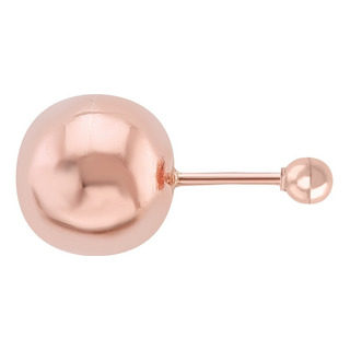 Broquel Dormilona Bola Lisa Grande Rosa Dorada Oro 10 Kt Broquel Dormilona Bola Lisa Grande Rosa Dorada Oro 10 Kt