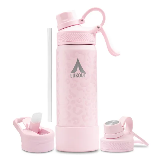Botella Termica Deportiva 530ml Lukout + Tapa Y Silicona