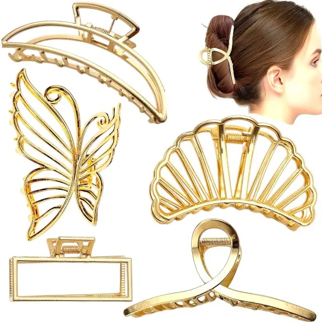 Kit 5 Prendedores De Cabelo Para Coque Piranhas Presilhas 