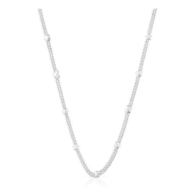 Collar Corto Con Motivos De Plata Bold Motif