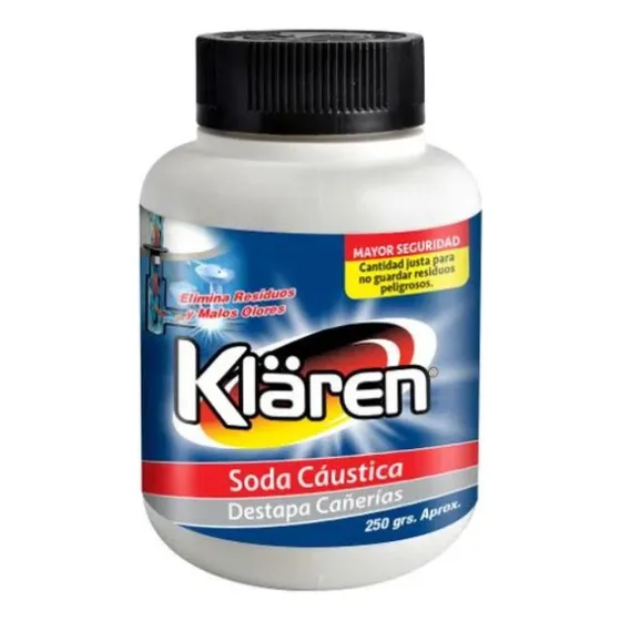 Soda Caustica 250grs Klaren