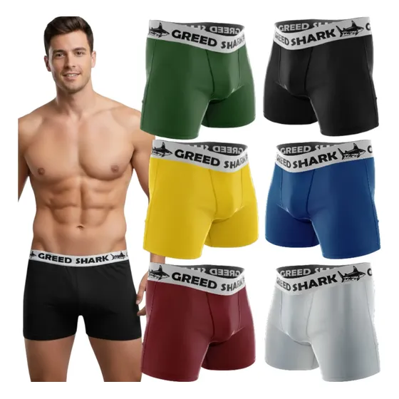 Kit 6 Cuecas Box Boxer Masculinas Original Costura Reforçada