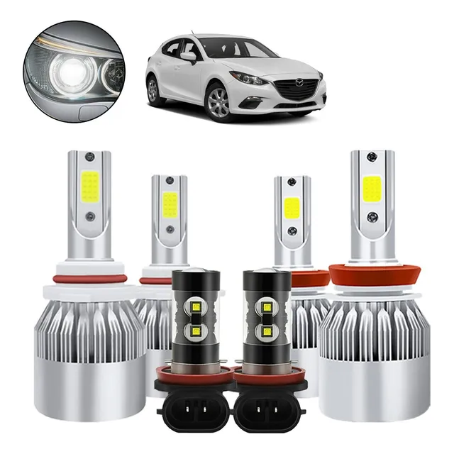 Gbb Para Mazda Kit De Luces Led 8000lm Luz Alta+baja+niebla