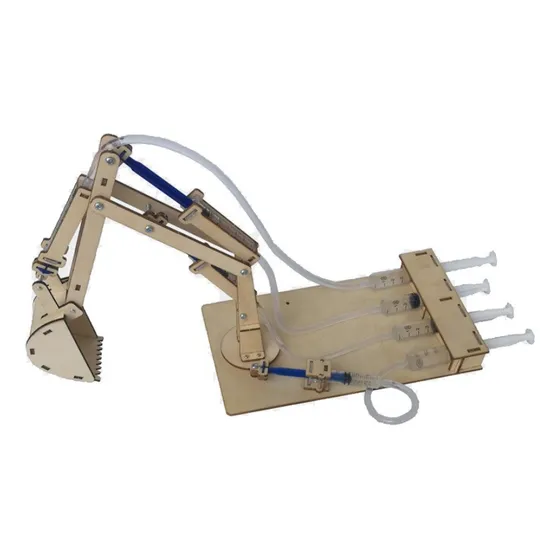 Excavadora Hidráulica Brazo Robot Jeringas Kit Educativo Diy