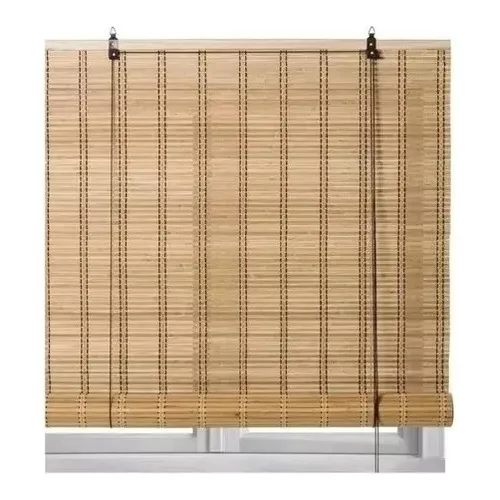 Cortina Persiana Roller Enrollable De Bambu 60x150 Cm Color Marrón claro