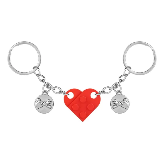 Brick Key Chain, Juego De Llave De Corazón Ajustable Mq7ma