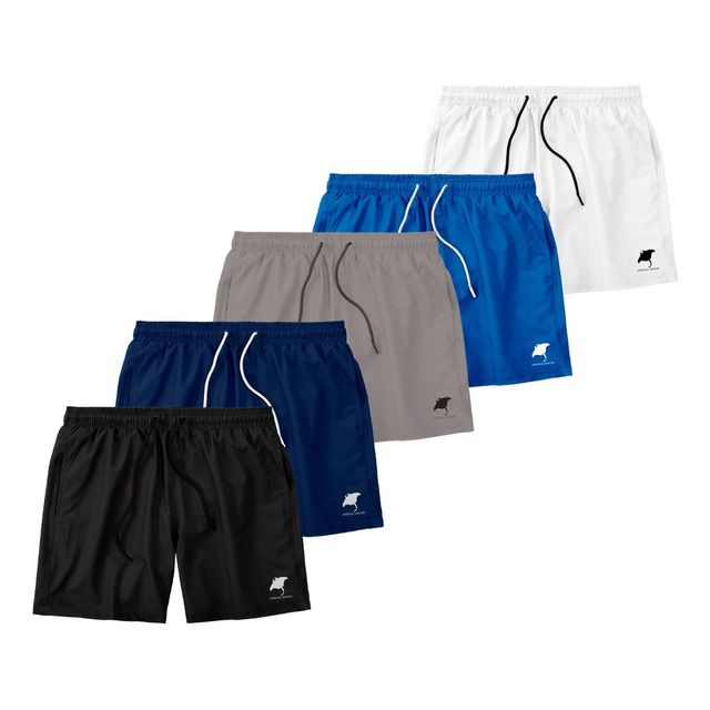 Kit 5 Shorts Praia Masculino Academia Corrida Treino Básica Kit 5 Shorts Praia Masculino Academia Corrida Treino Básica