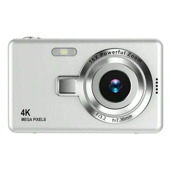 Camara Digital Portatil Con 48mp 16x Zoom (leer Descripcion) Plateado