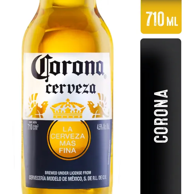 Cerveza Corona Rubia botella 710mL