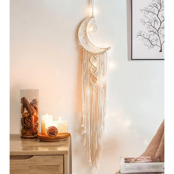 Colgante De Pared De Macramé Con Forma De Atrapasueños Mayso