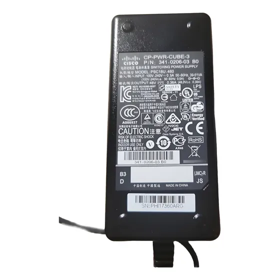 Fonte 48v Voip Cisco Cp-pwr-cube-3 Original