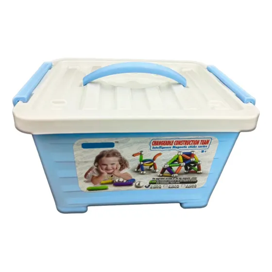 Box Caja De Bloques Magnéticos De Construcción X64pcs