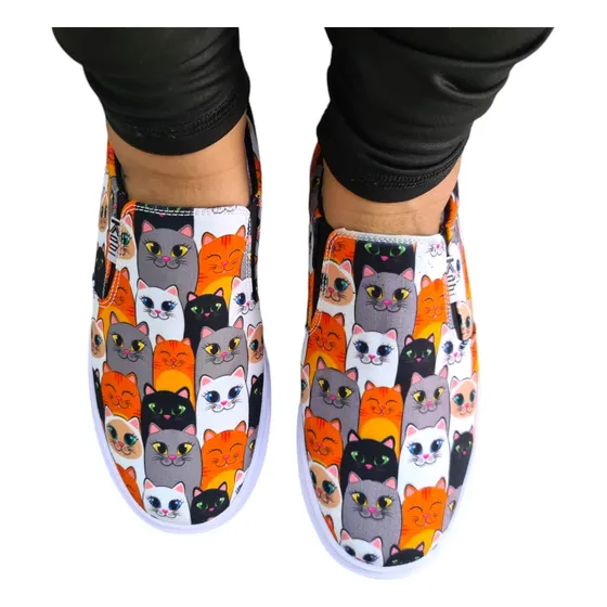 Zapato Mocasín Pisahuevo Tenis Mujer Cocido Liviano Catcolor