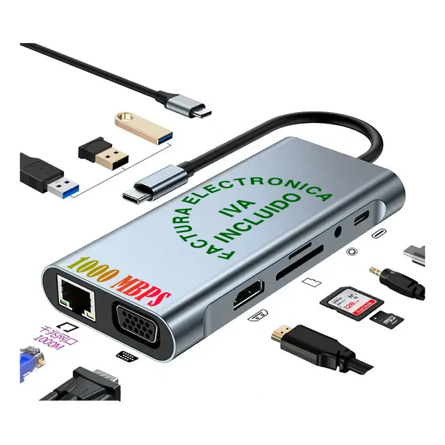 Hub Usb C Adaptador Multipuerto 11 En 1 Para Macbook Windows