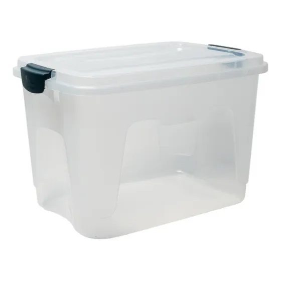 Caja organizadora Rischioto de 20 litros con tapa transparente
