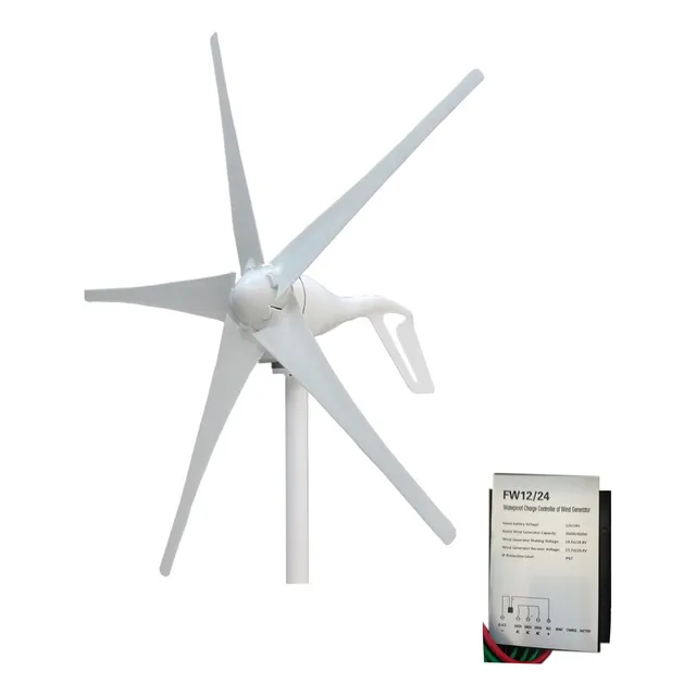 Kit De Generador De Turbina Eólica De 400 W 24 V Con 5 Aspas