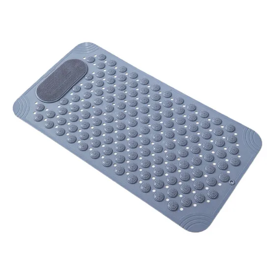 Tapete Goma Antideslizante Piso De Ducha Baño 36×69cm Gris
