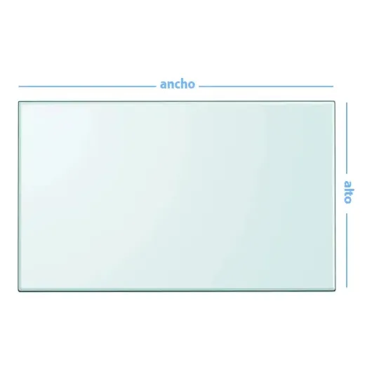 Tapa De Mesa Vidrio Float Crudo 2 M. X 1 M. X 2 Cm Espeso