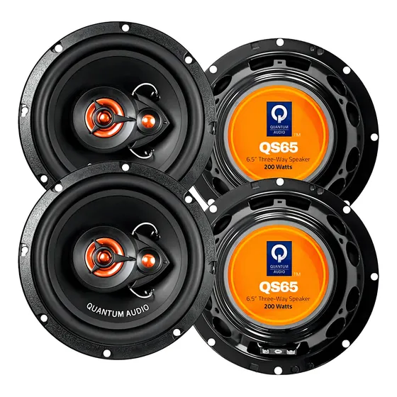 4 Bocinas Quantum Qs65 6.5 Pulgadas 3 Vías 200w Máx 55w Rms
