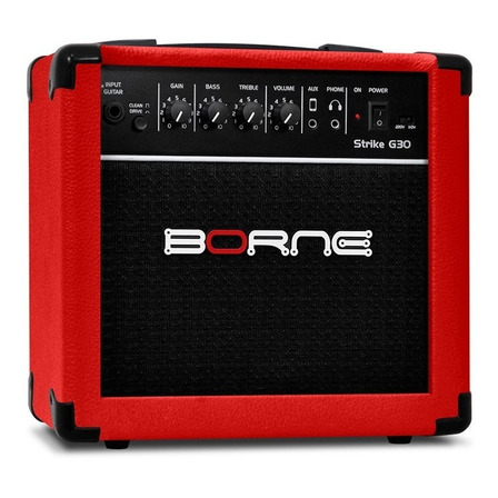 Amplificador P Guitarra Borne Strike G30 Vermelho 15w Bivolt Amplificador P Guitarra Borne Strike G30 Vermelho 15w Bivolt