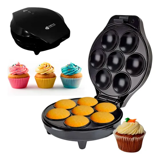 Máquina Para Cupcakes Antiadherente Muffin 7 Unidades Cocina Color Negro 220V Oryx OR-C 02