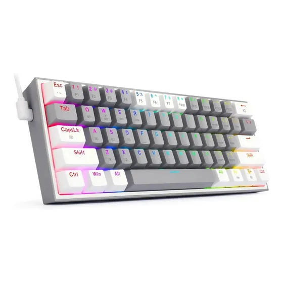 Teclado Gamer Redragon Fizz Pro Gray White Inalambrico