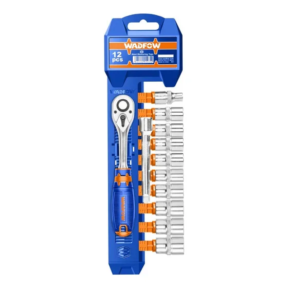 Juego Set De Tubos Con Llave Crique De 1/4 12 Pzs Wadfow Color Azul