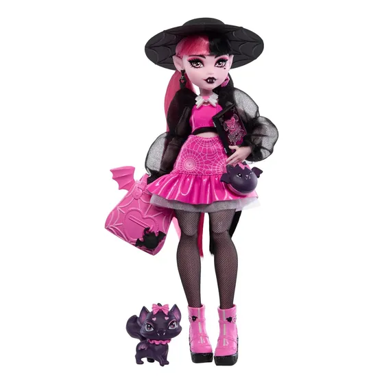 Boneca Monster High Draculaura Com Gato-morcego De Estimação