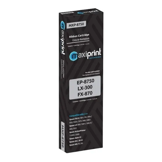 Cinta Epson Lx300 Genérica Maxiprint 8750 870 880 Fx80 85 86
