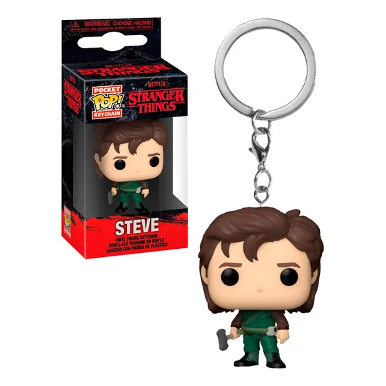 Funko Pop Llavero Steve Con Hacha Stranger Things Original