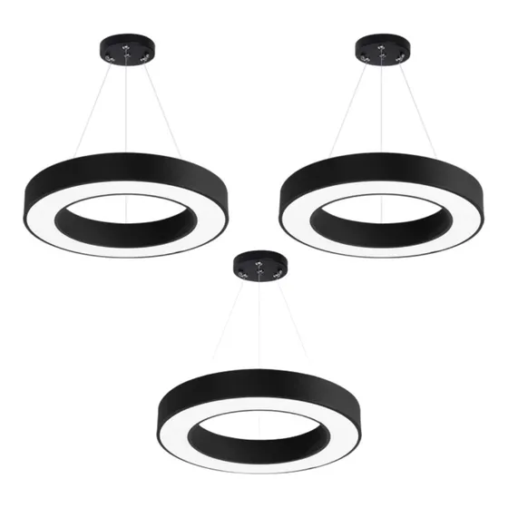 Lampara Circular Colgante Led 72w Minimalista Oficina Pack 3