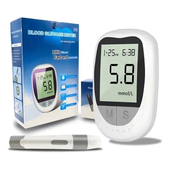 Kit Glucometro Digital 50 Tiras Reactivas 50 Lancetas