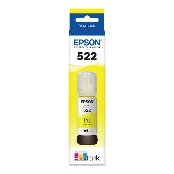 Epson T522 Ecotank Tinta Genuina Amarilla Botella 522