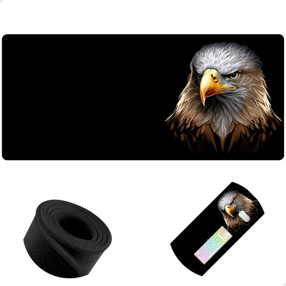 Mouse Pad Gamer Aguia Eagle Extra Grande 80x30 Speed Desktop