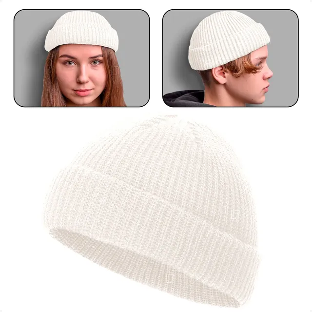 Touca Sailor Curta Marinheiro Lenhador Gorro De Lã Canelada